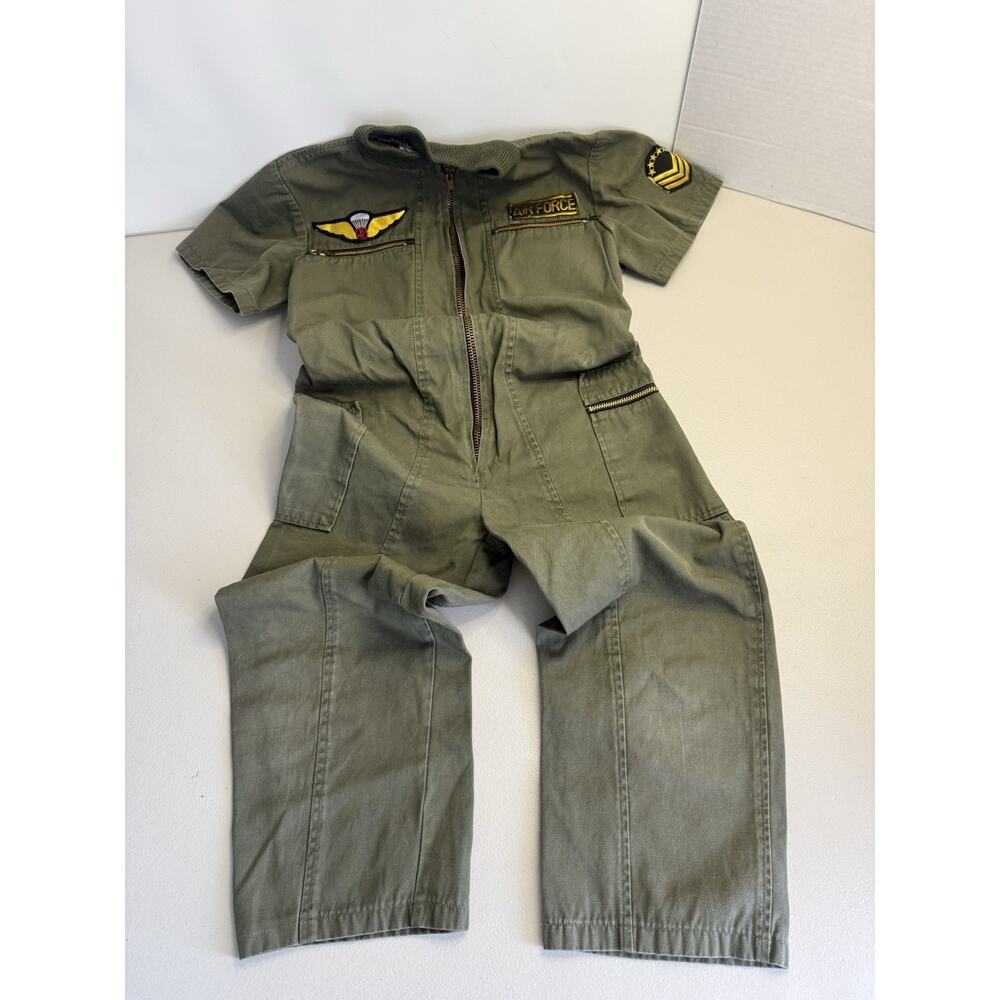 Vintage Pierre Bonée Kids Air Force Flight Suits, Green and Blue Lot of 2 - Picture 8 of 16